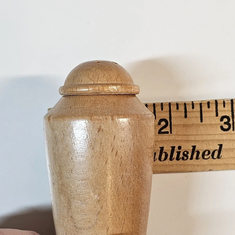 Wooden Vintage Turned Salt and Pepper Shakers Set Japan Minimalist Modern Simple